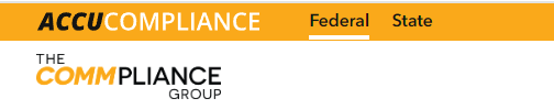 AccuCompliance Navigation Bar - Federal