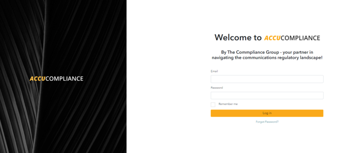 AccuCompliance Sign In Page
